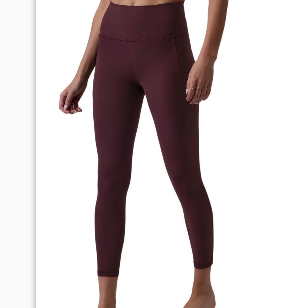 Athleta Burgundy High Rise Leggings Size Small